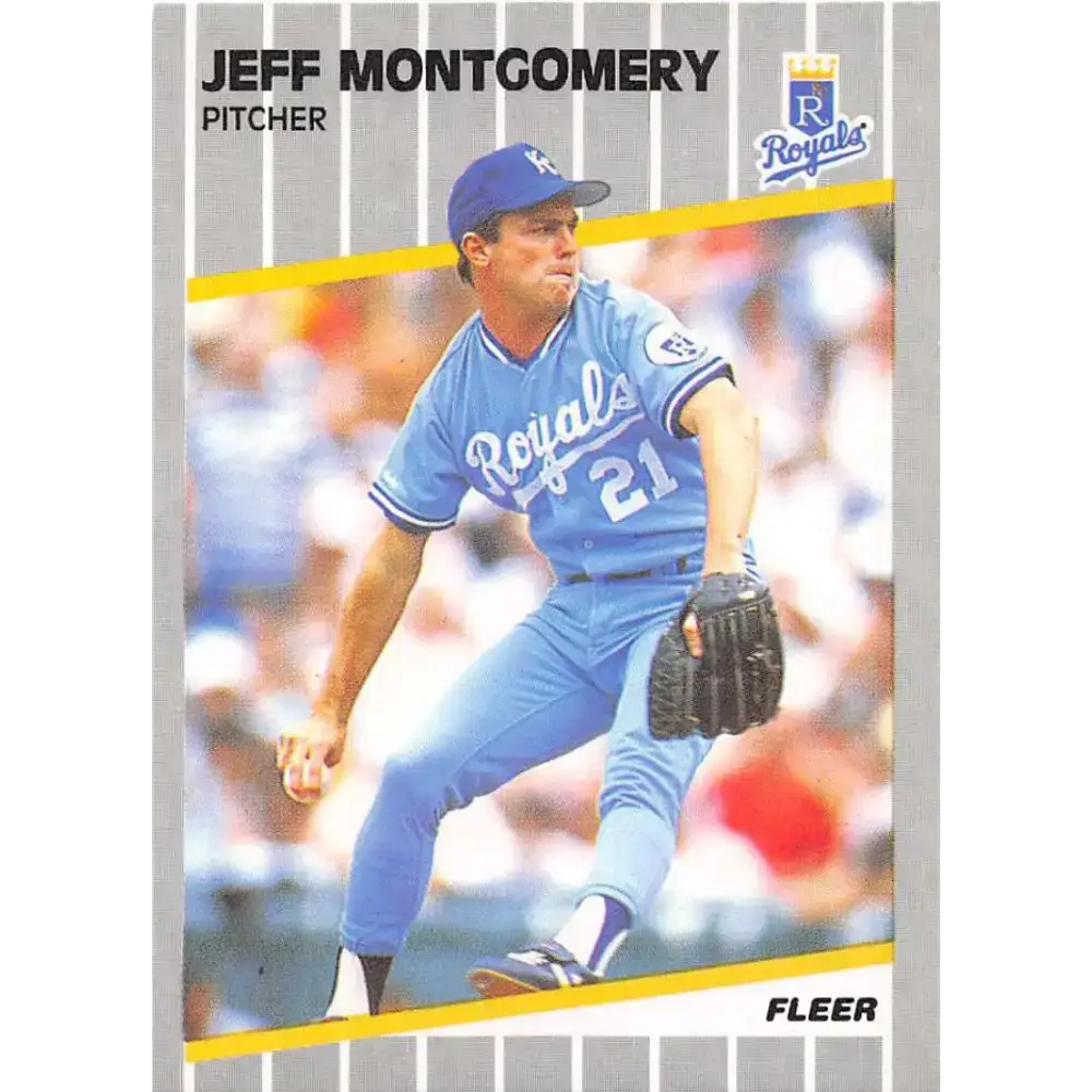 1989 Fleer #288 Jeff Montgomery EX Excellent Kansas City Royals Baseball Card - Baseball Card Single