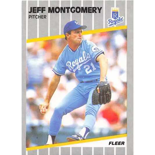 1989 Fleer #288 Jeff Montgomery EX Excellent Kansas City Royals Baseball Card - Baseball Card Single