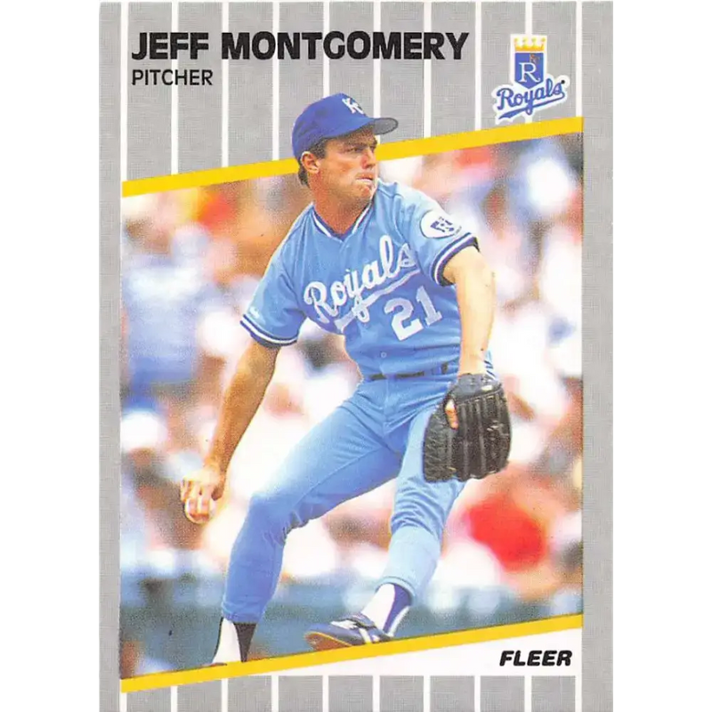 1989 Fleer #288 Jeff Montgomery EX Excellent Kansas City Royals Baseball Card - Baseball Card Single