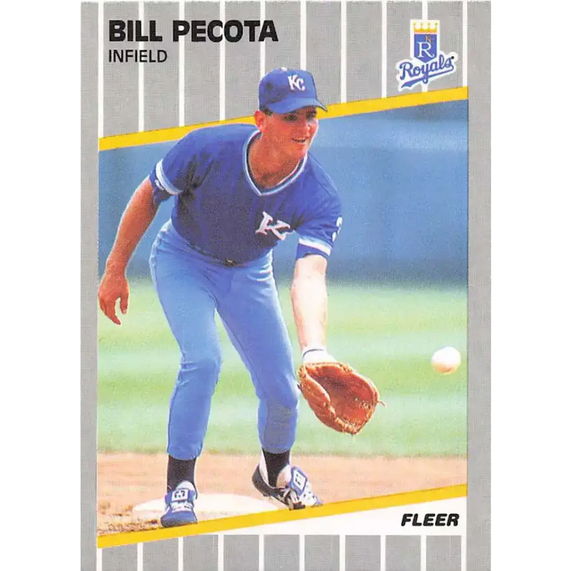 1989 Fleer #289 Bill Pecota EX Excellent Kansas City Royals Baseball Card - Baseball Card Single