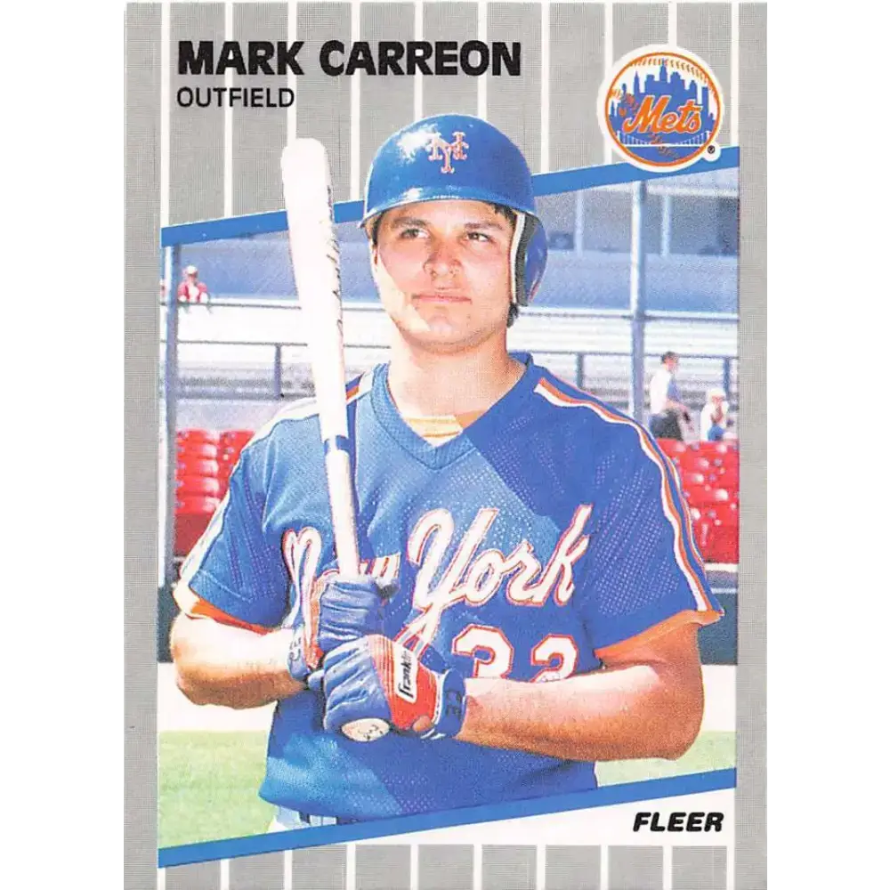 1989 Fleer #29 Mark Carreon EX Excellent New York Mets Baseball Card - Baseball Card Single
