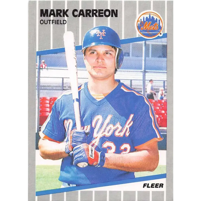 1989 Fleer #29 Mark Carreon EX Excellent New York Mets Baseball Card - Baseball Card Single