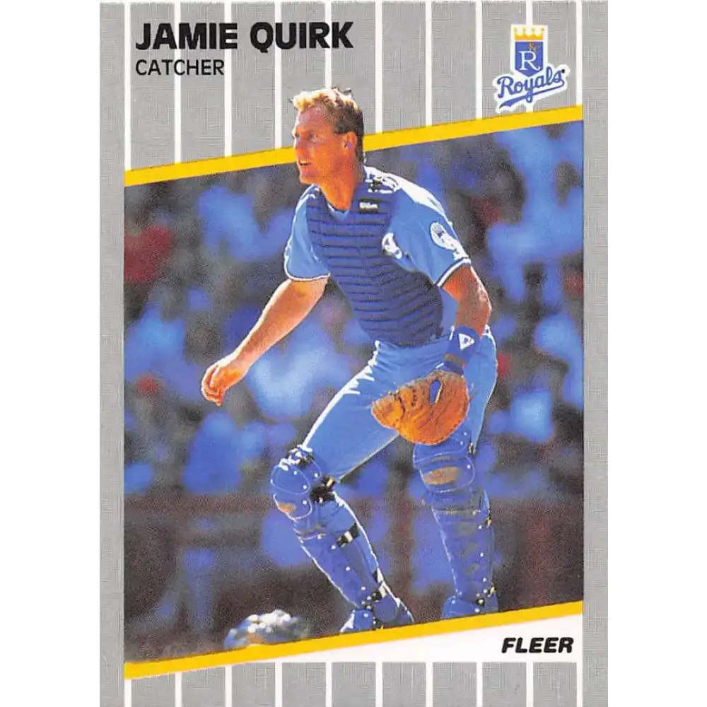 1989 Fleer #290 Jamie Quirk EX Excellent Kansas City Royals Baseball Card - Baseball Card Single