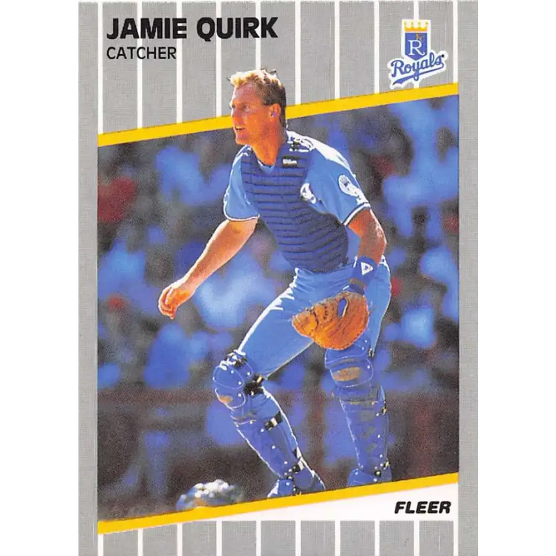 1989 Fleer #290 Jamie Quirk EX Excellent Kansas City Royals Baseball Card - Baseball Card Single