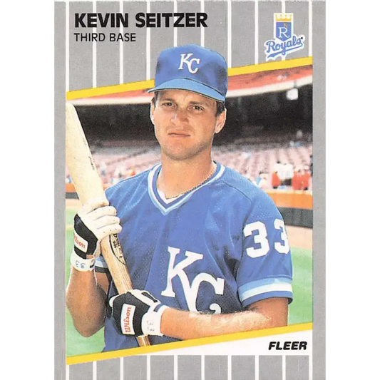 1989 Fleer #292 Kevin Seitzer EX Excellent Kansas City Royals Baseball Card - Baseball Card Single