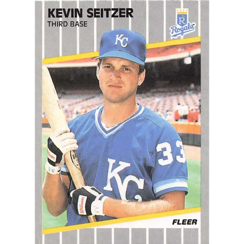 1989 Fleer #292 Kevin Seitzer EX Excellent Kansas City Royals Baseball Card - Baseball Card Single