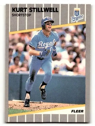 1989 Fleer Kurt Stillwell Kansas City Royals baseball card with ID 54567