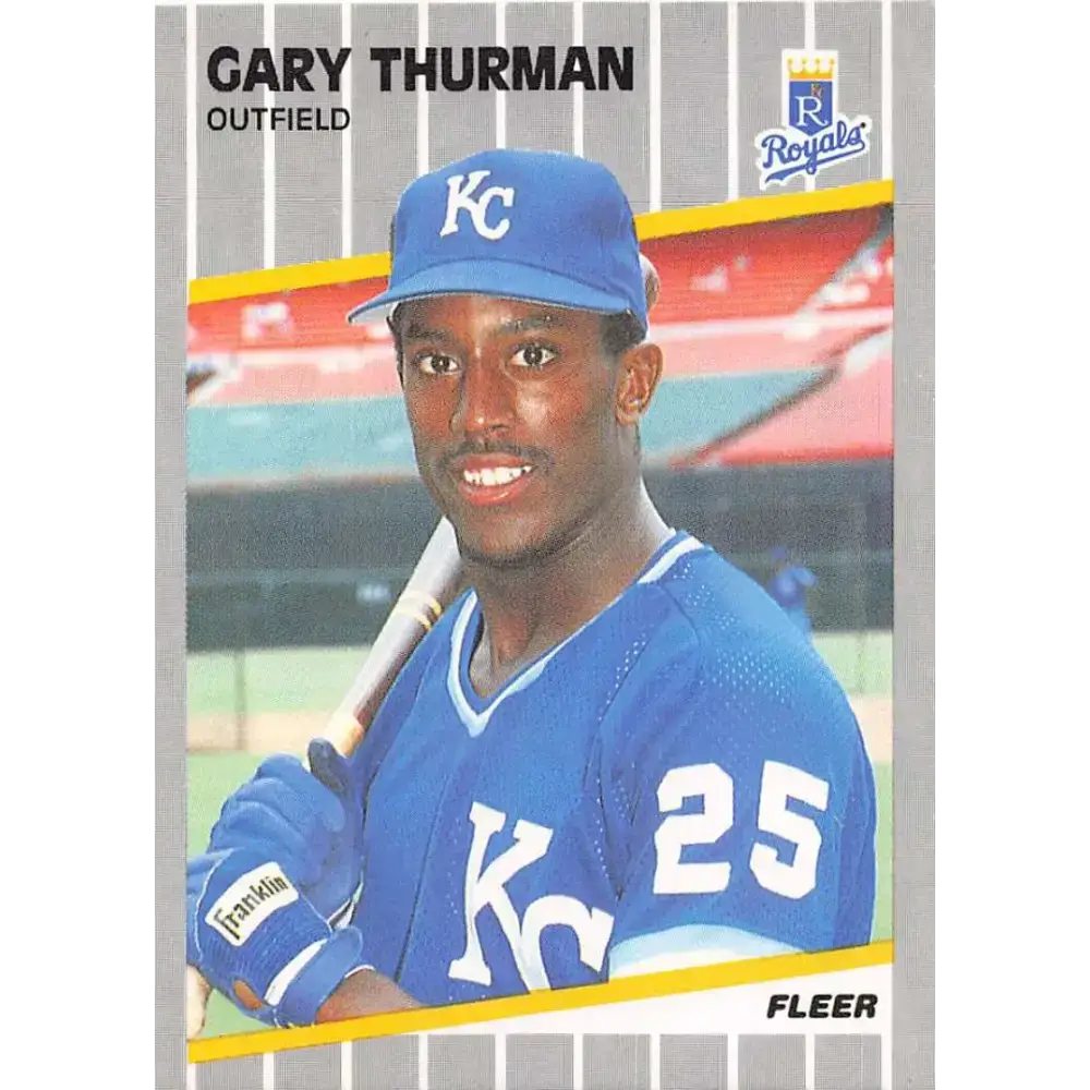 1989 Fleer #296 Gary Thurman EX Excellent Kansas City Royals Baseball Card - Baseball Card Single