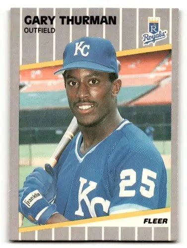 Gary Thurman Kansas City Royals baseball card from 1989 Fleer set