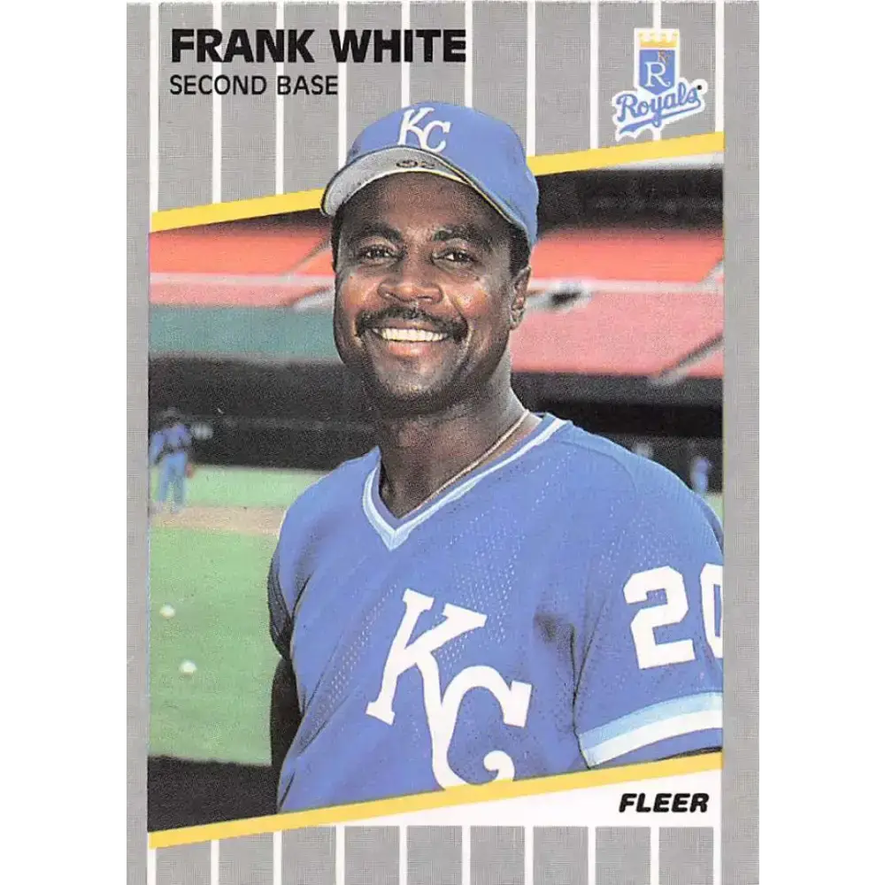 1989 Fleer #297 Frank White EX Excellent Kansas City Royals Baseball Card - Baseball Card Single