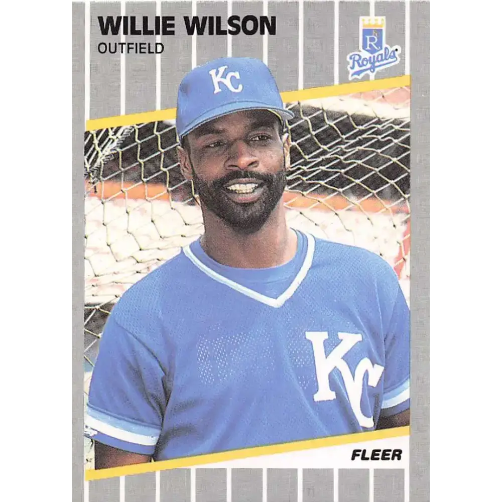 1989 Fleer #298 Willie Wilson EX Excellent Kansas City Royals Baseball Card