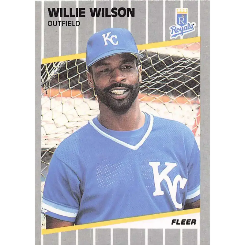 1989 Fleer #298 Willie Wilson EX Excellent Kansas City Royals Baseball Card