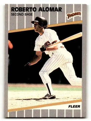 1989 Fleer #299 Roberto Alomar San Diego Padres Baseball Cards NM-MT ID:54573 - Baseball Card Single