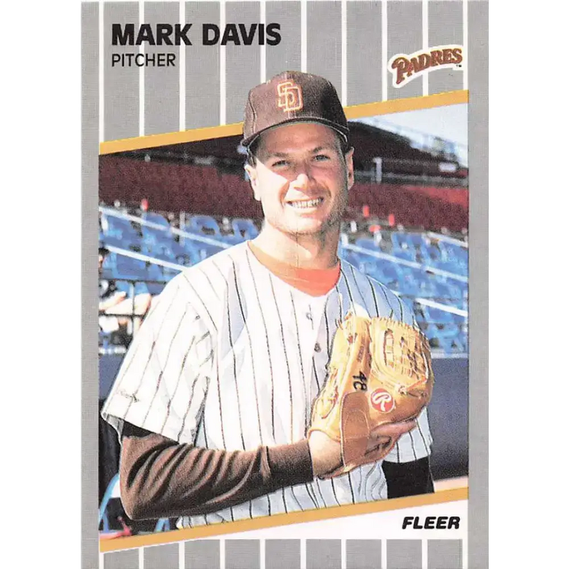 1989 Fleer #303 Mark Davis EX Excellent San Diego Padres Baseball Card - Baseball Card Single