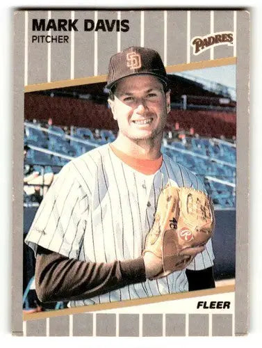 1989 Fleer #303 Mark Davis San Diego Padres Baseball Cards EX/NM ID:61602 - Baseball Card Single