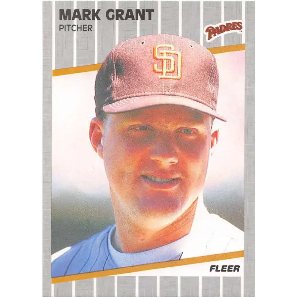 1989 Fleer #304 Mark Grant EX Excellent San Diego Padres Baseball Card - Baseball Card Single