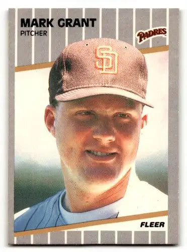 1989 Fleer Mark Grant San Diego Padres baseball card NM-MT front view