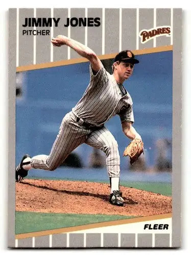 1989 Fleer Jimmy Jones San Diego Padres baseball card front view