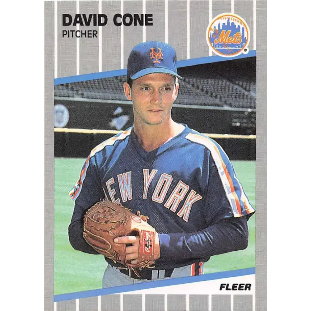 1989 Fleer #31 David Cone EX Excellent New York Mets Baseball Card - Baseball Card Single