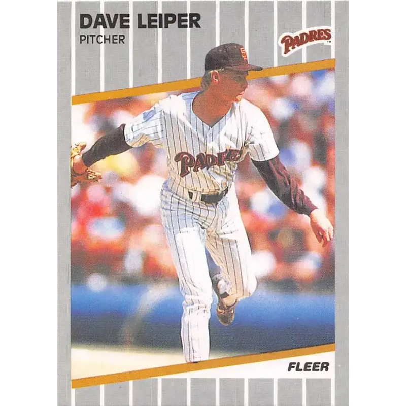 1989 Fleer #310 Dave Leiper EX Excellent San Diego Padres Baseball Card - Baseball Card Single
