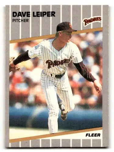 1989 Fleer Dave Leiper San Diego Padres baseball card NM-MT ID 54583