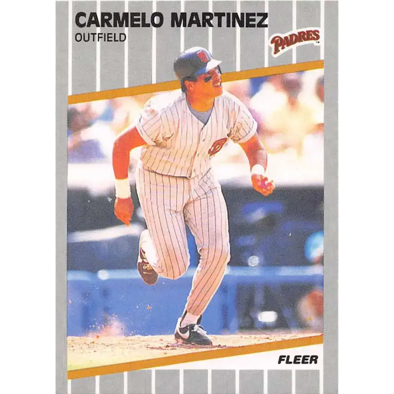 1989 Fleer #311 Carmelo Martinez EX Excellent San Diego Padres Baseball Card - Baseball Card Single