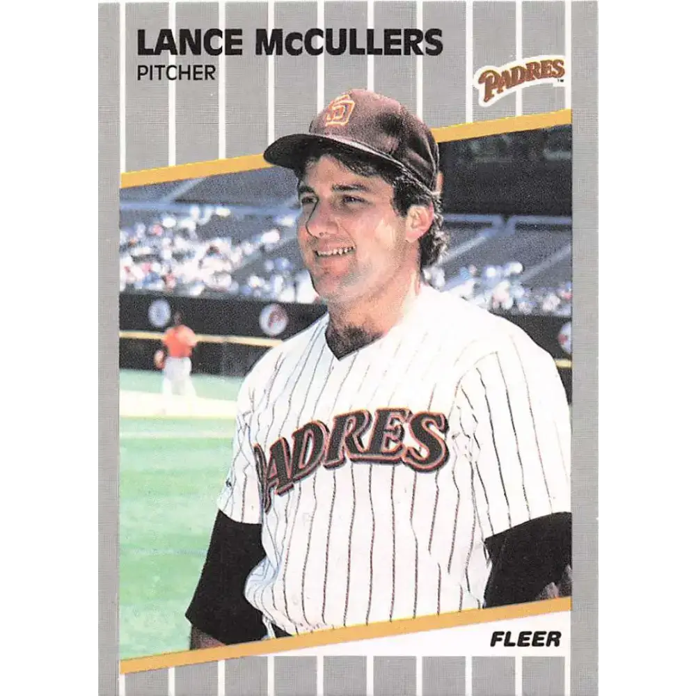 1989 Fleer #312 Lance McCullers EX Excellent San Diego Padres Baseball Card - Baseball Card Single