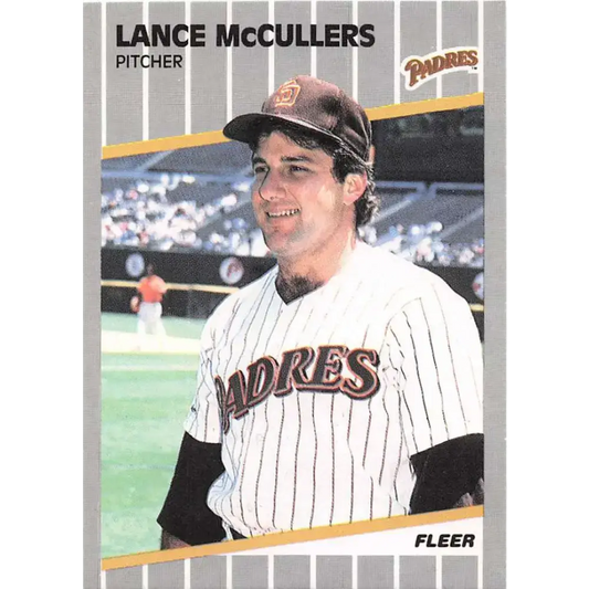 1989 Fleer #312 Lance McCullers EX Excellent San Diego Padres Baseball Card - Baseball Card Single