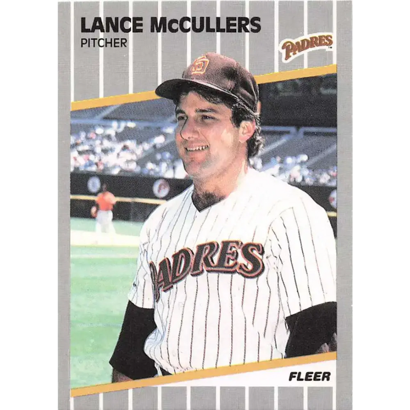 1989 Fleer #312 Lance McCullers EX Excellent San Diego Padres Baseball Card - Baseball Card Single