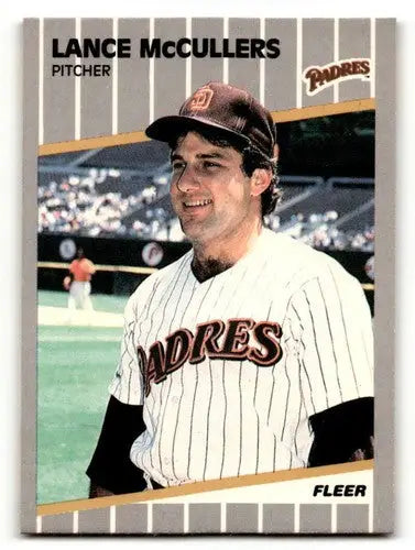Original gloss Lance McCullers San Diego Padres baseball card 1989 Fleer #312