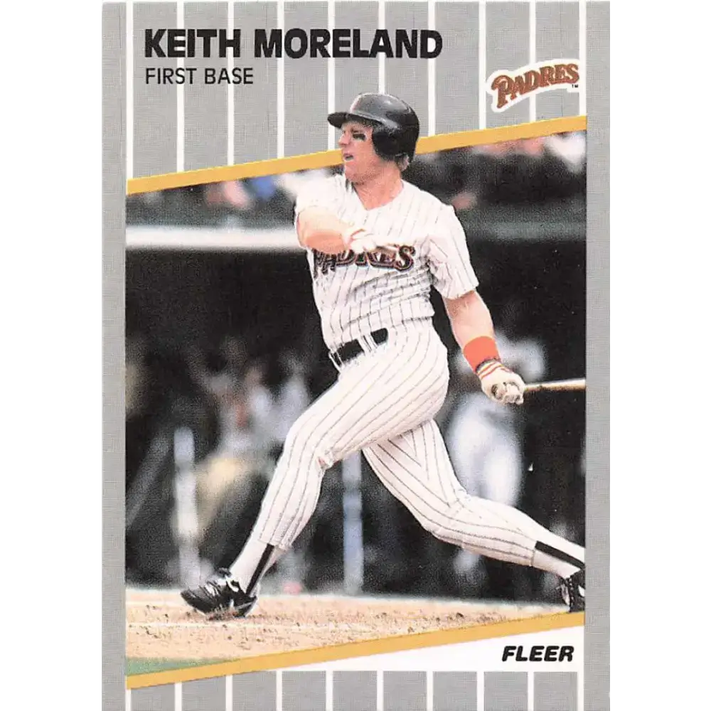 1989 Fleer #313 Keith Moreland EX Excellent San Diego Padres Baseball Card - Baseball Card Single