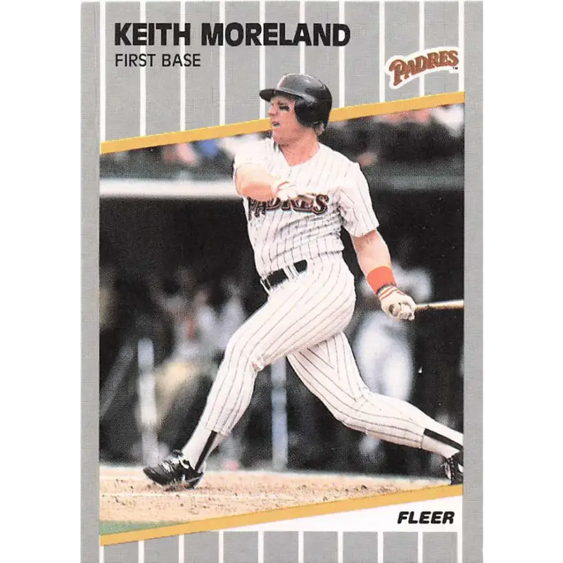 1989 Fleer #313 Keith Moreland EX Excellent San Diego Padres Baseball Card - Baseball Card Single
