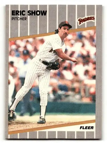 1989 Fleer Eric Show Padres baseball card San Diego Padres baseball cards NM-MT
