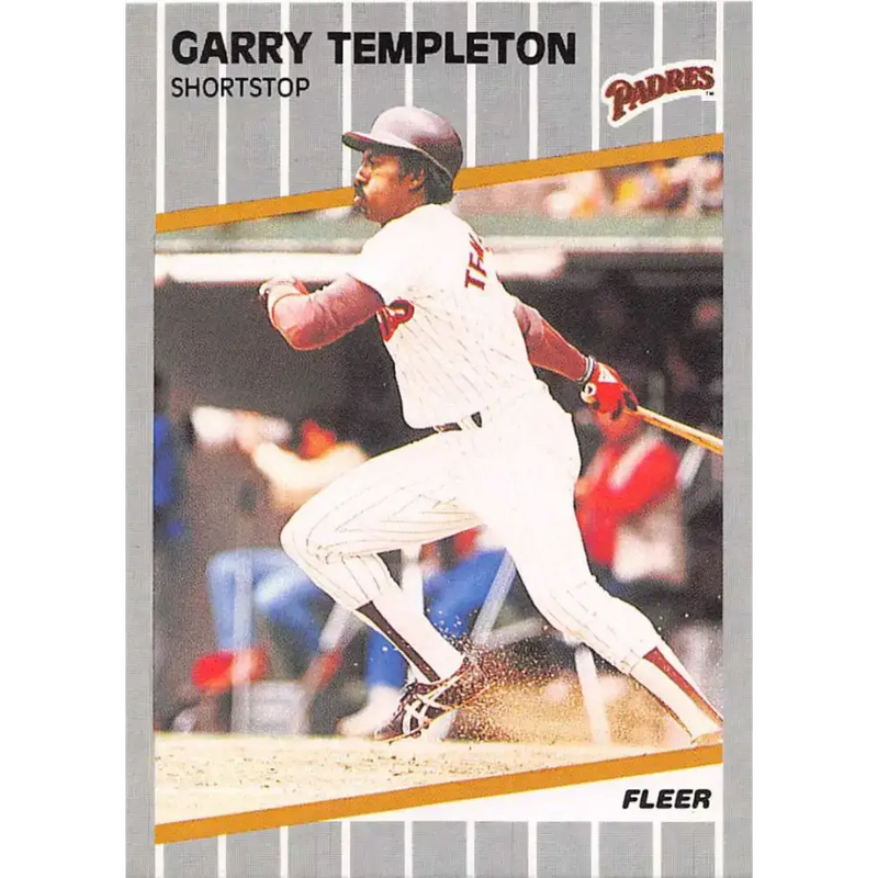 1989 Fleer #319 Garry Templeton EX Excellent San Diego Padres Baseball Card - Baseball Card Single