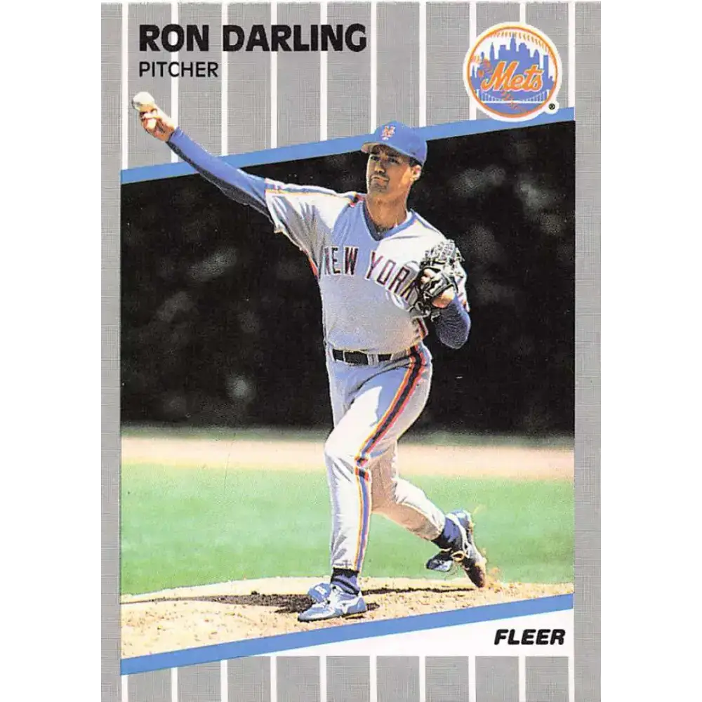 1989 Fleer #32 Ron Darling EX Excellent New York Mets Baseball Card - Baseball Card Single