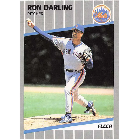 1989 Fleer #32 Ron Darling EX Excellent New York Mets Baseball Card - Baseball Card Single
