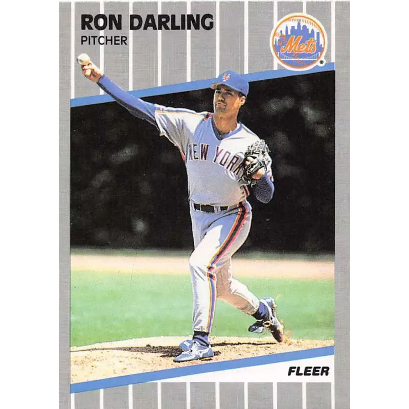1989 Fleer #32 Ron Darling EX Excellent New York Mets Baseball Card - Baseball Card Single