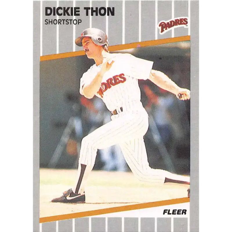 1989 Fleer #320 Dickie Thon EX Excellent San Diego Padres Baseball Card - Baseball Card Single