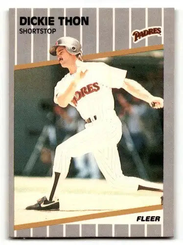 Original gloss Dickie Thon San Diego Padres baseball card from 1989 Fleer #320