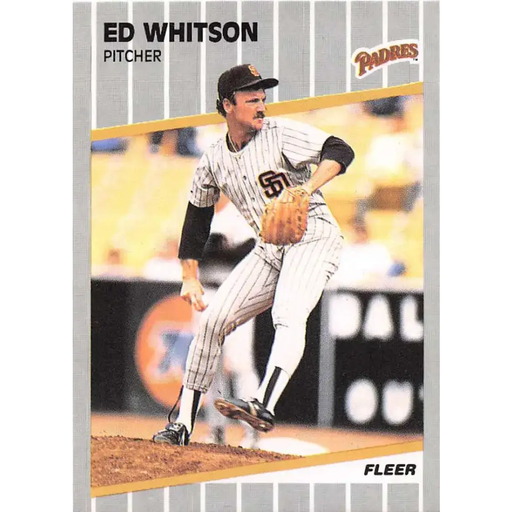 1989 Fleer #321 Ed Whitson EX Excellent San Diego Padres Baseball Card - Baseball Card Single