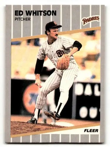 Ed Whitson San Diego Padres baseball card from 1989 Fleer #321 in NM condition