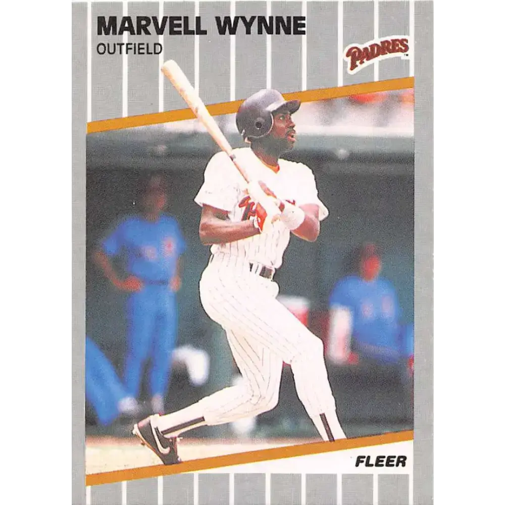 1989 Fleer #322 Marvell Wynne EX Excellent San Diego Padres Baseball Card - Baseball Card Single