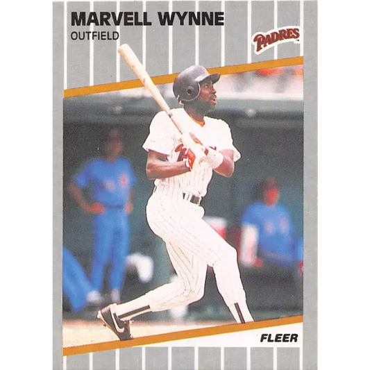 1989 Fleer #322 Marvell Wynne EX Excellent San Diego Padres Baseball Card - Baseball Card Single