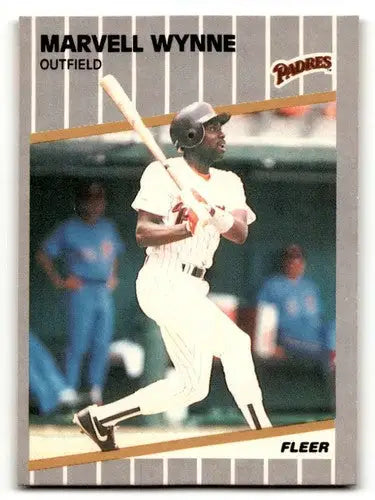 Marvell Wynne San Diego Padres baseball card from 1989 Fleer #322 for collectors