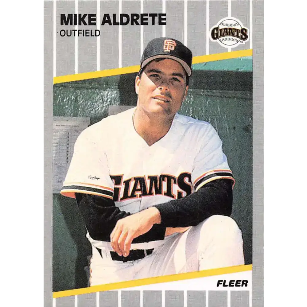 1989 Fleer #323 Mike Aldrete EX Excellent San Francisco Giants Baseball Card - Baseball Card Single