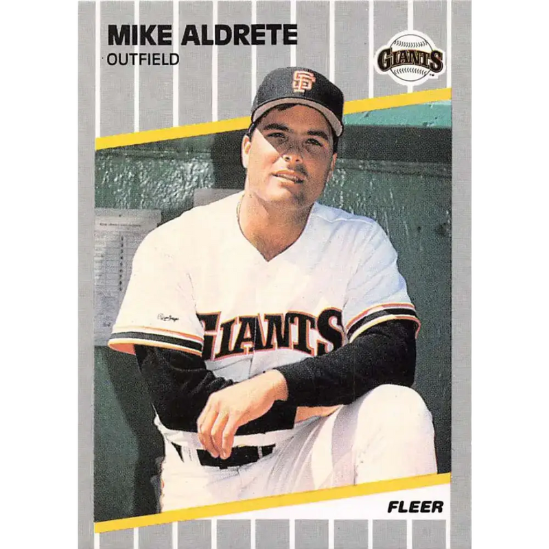 1989 Fleer #323 Mike Aldrete EX Excellent San Francisco Giants Baseball Card - Baseball Card Single