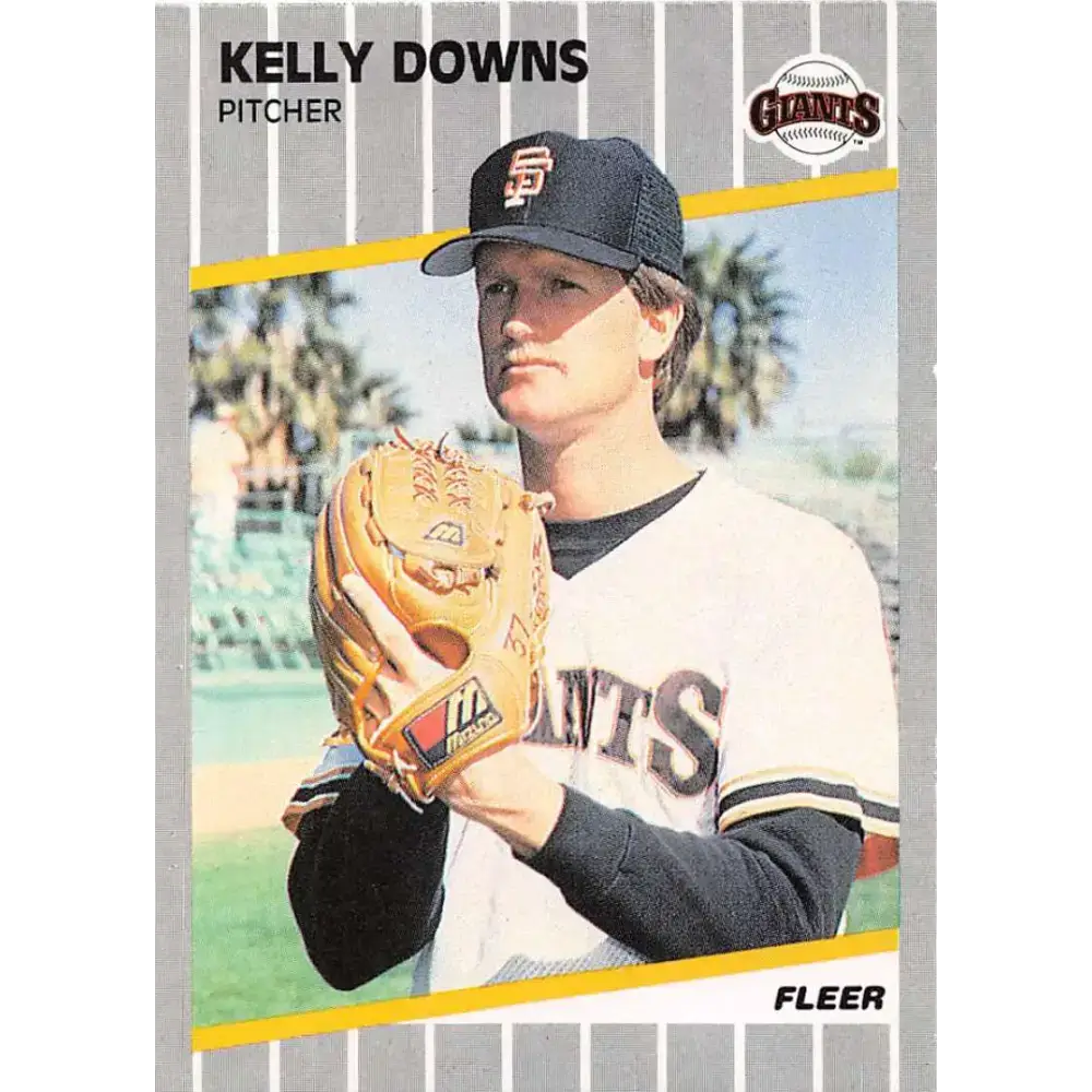 1989 Fleer #326 Kelly Downs EX Excellent San Francisco Giants Baseball Card - Baseball Card Single