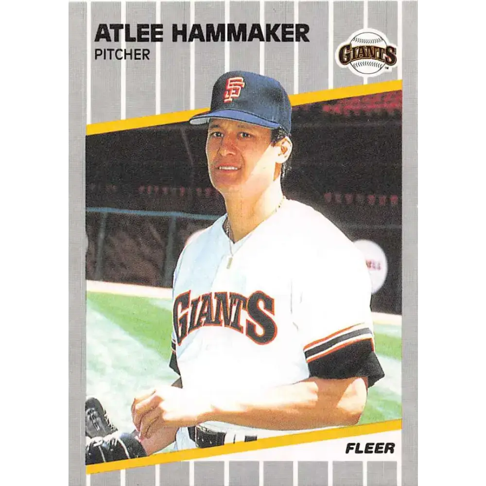 1989 Fleer #329 Atlee Hammaker EX Excellent San Francisco Giants Baseball Card - Baseball Card Single