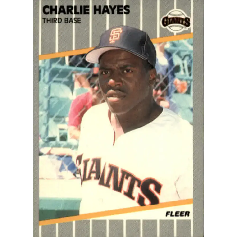 1989 Fleer #330 Charlie Hayes EX Excellent RC Rookie San Francisco Giants Baseball Card - Baseball Card Single