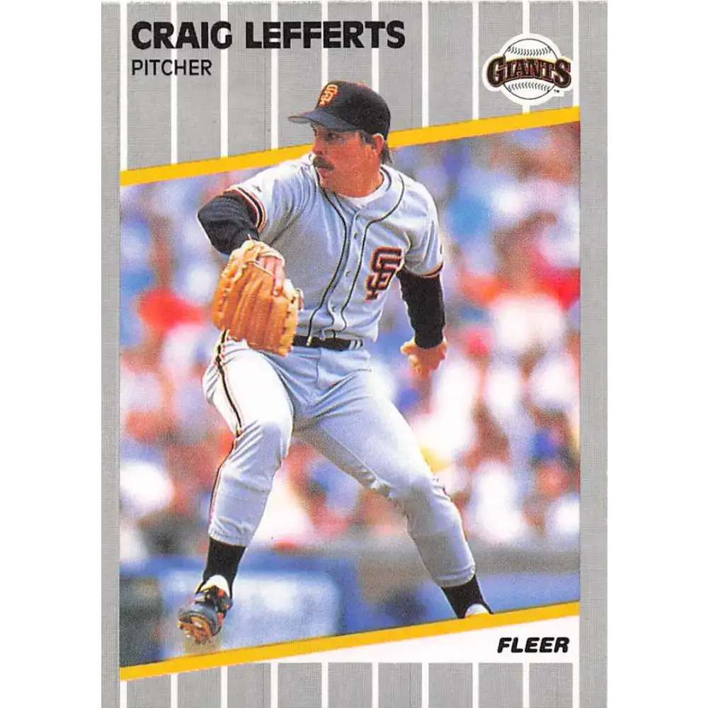 1989 Fleer #332 Craig Lefferts EX Excellent San Francisco Giants Baseball Card - Baseball Card Single